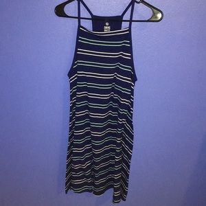 So Blue striped swing dress